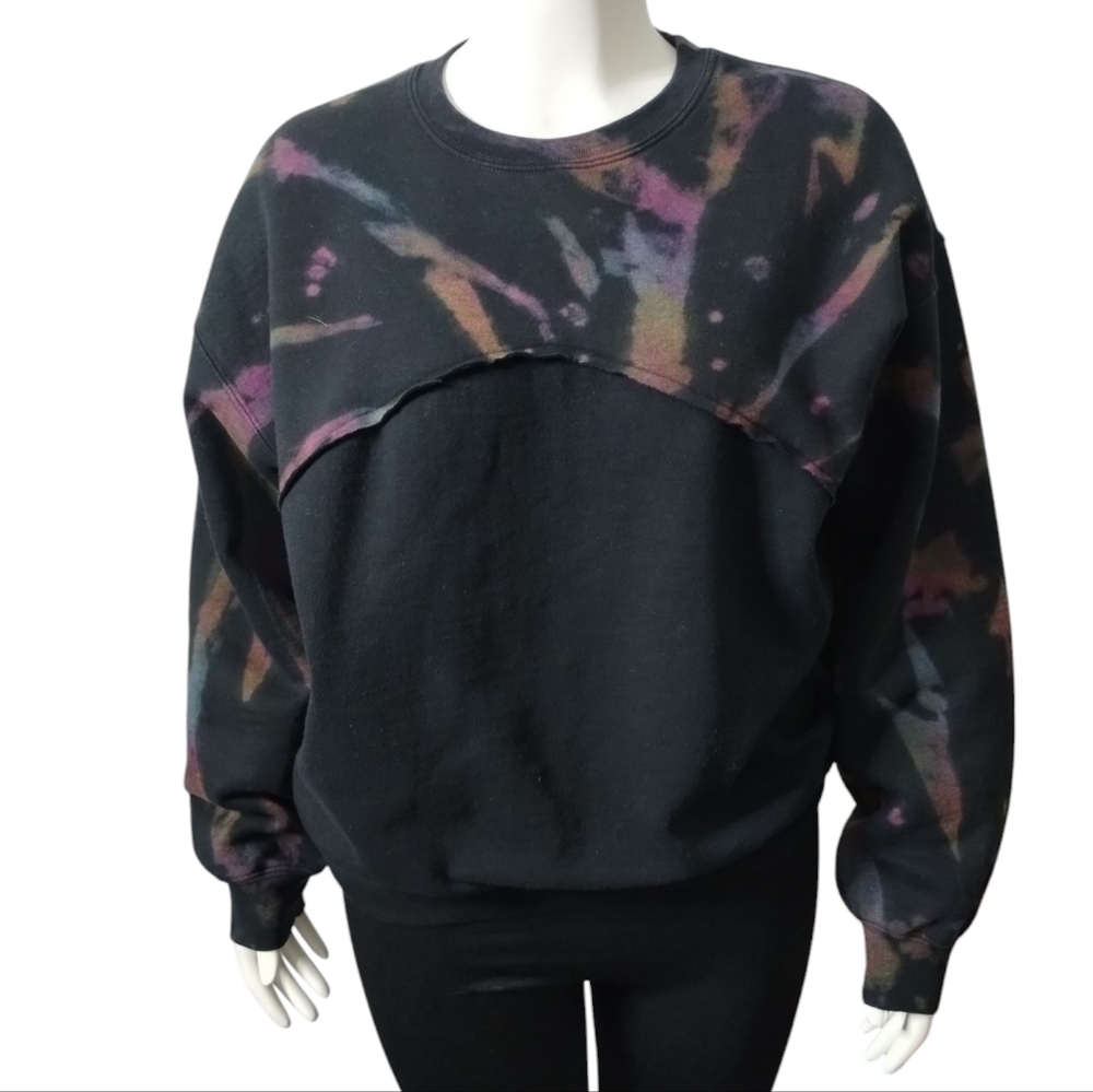 CARMAR Los Angeles Tie-dye Artsy Cypergrunge Streetwear Sweatshirt size S Grunge